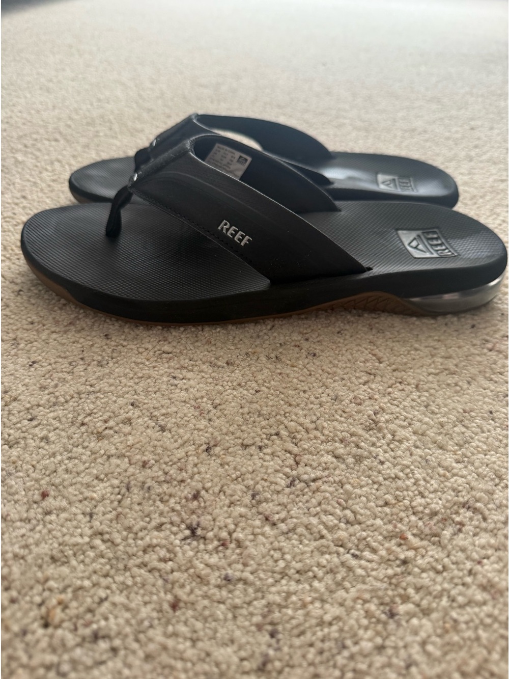 REEF Anchor Black Men's Flip Flop Sandals